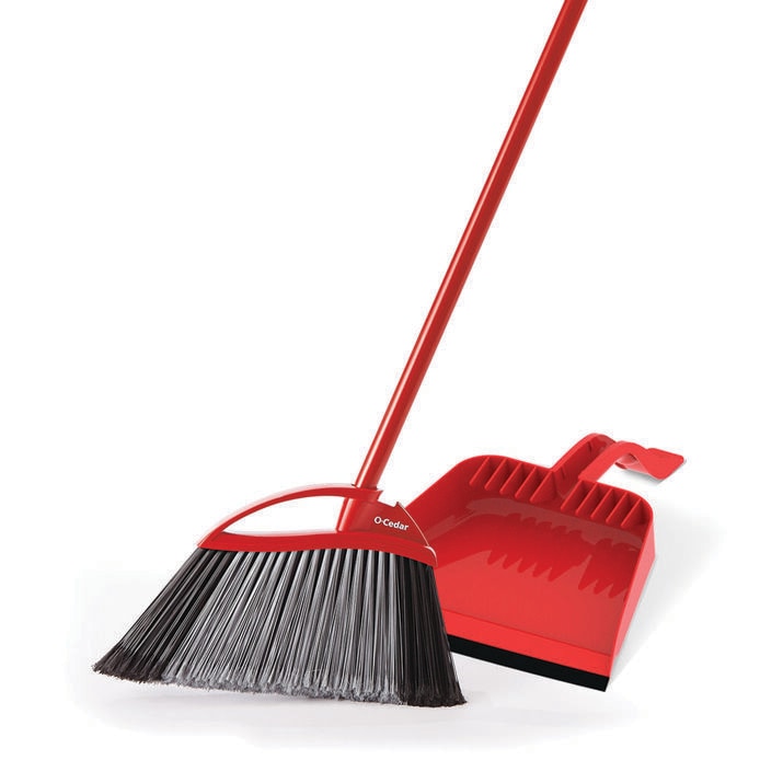 O-Cedar PowerCorner Pet Pro Broom & Step-On Dust Pan