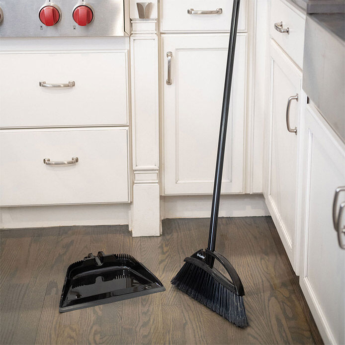 O-Cedar Strong Sweep Broom with Step-On Dust Pan