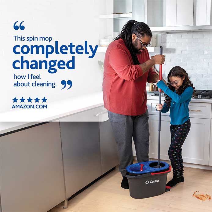 O-Cedar RinseClean Spin Mop & Two Bucket System