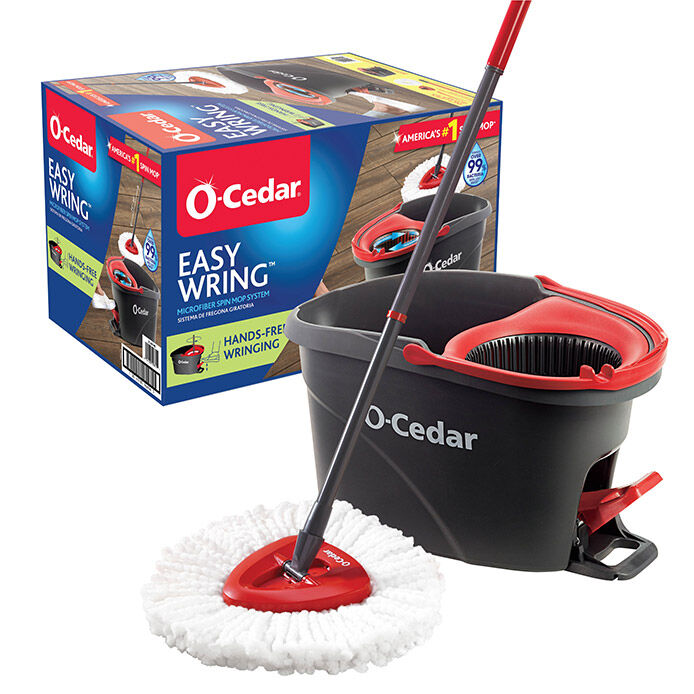 O-Cedar EasyWring spin mop bucket system foot-pedal