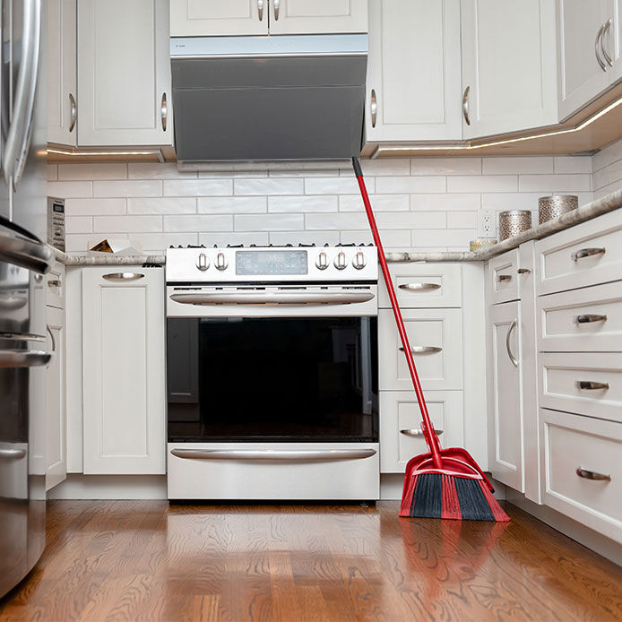 O-Cedar PowerCorner One Sweep Large Broom with Step-On Dust Pan