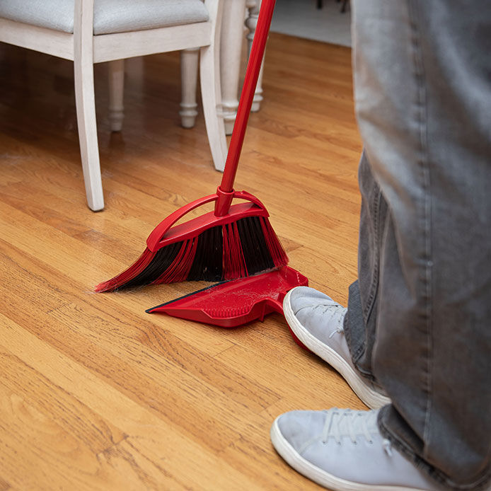 O-Cedar PowerCorner One Sweep Large Broom with Step-On Dust Pan