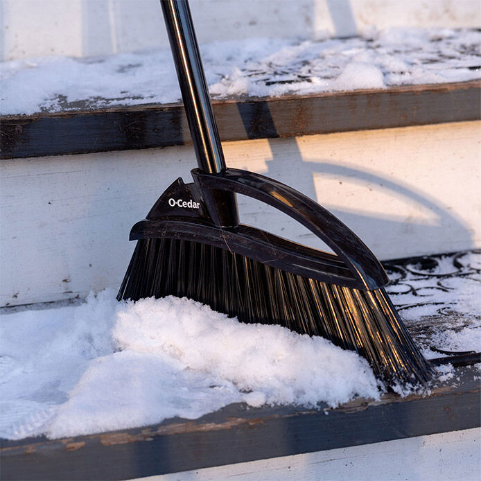 O-Cedar Strong Sweep Broom with Step-On Dust Pan